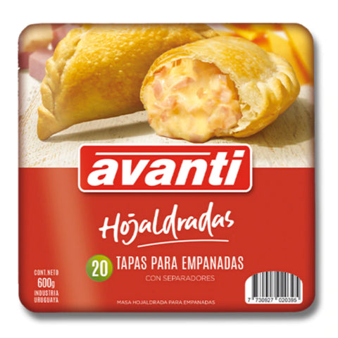 Tapas Para Empanadas Hojaldre Avanti x20 unidades 600g
