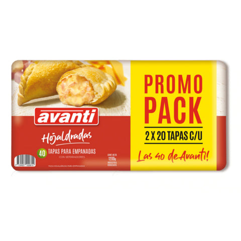 Pack de Tapas Para Empanadas Hojaldre Avanti x40 unidades 1200g