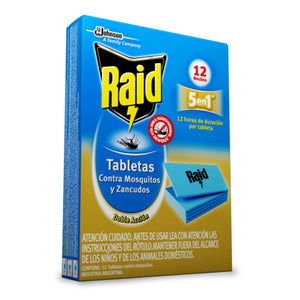 Tabletas para Mosquitos Raid x12