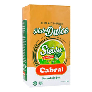 Yerba Cabral Compuesta Mate Dulce con Stevia 1kg