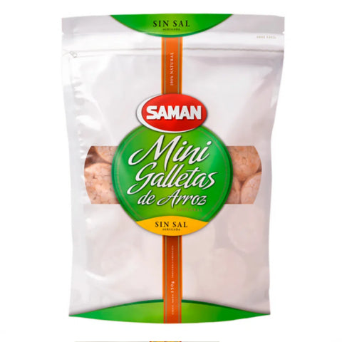 Mini Galleta de Arroz Sin Sal Saman 150g
