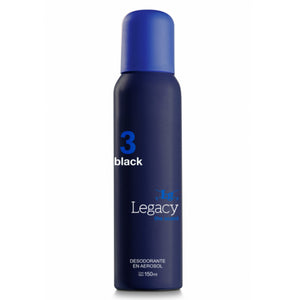 Desodorante en Aerosol Legacy 3 Black 150ml
