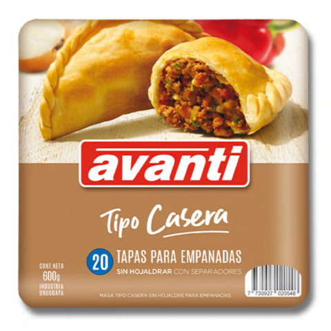 Tapas Para Empanadas Tipo Casera Avanti x20 unidades 600g