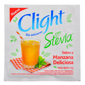 Refresco en Polvo Clight con Stevia Manzana x16