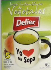 Sopa Instantánea de Vegetales 5x18gr (90gr)