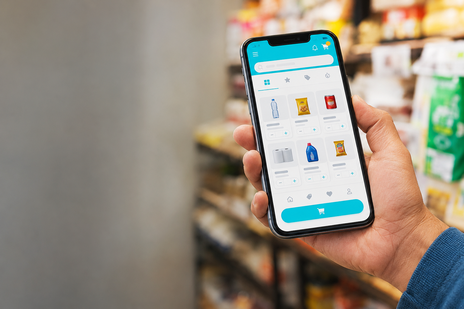 Comerciante utilizando ReponGo